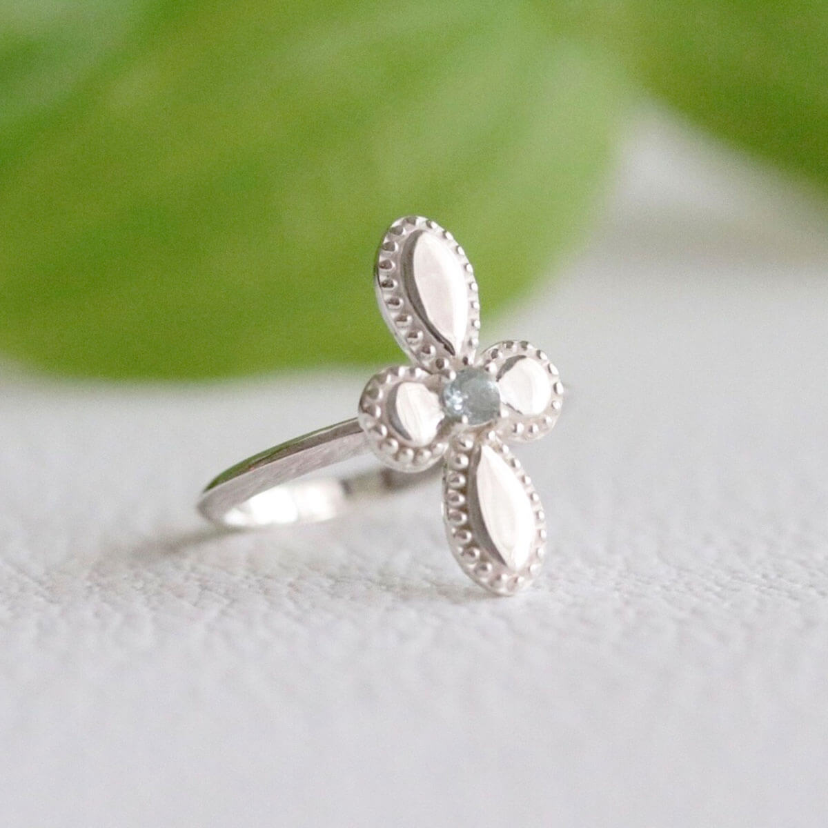 Botanical Cross Ring